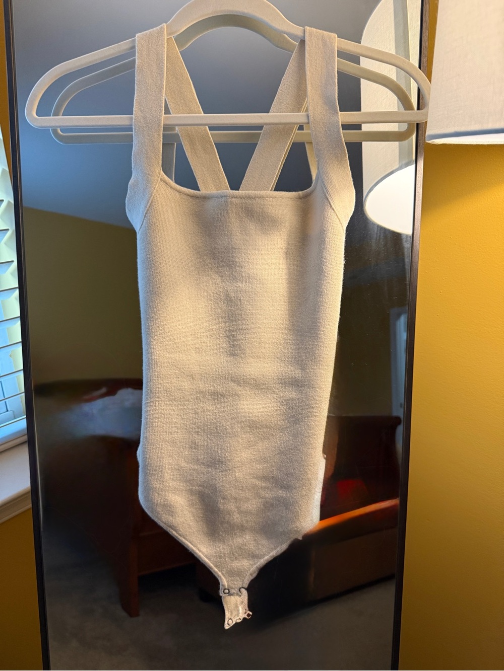Abercrombie & Fitch Cream Ribbed women’s One-Piece Bodysuit